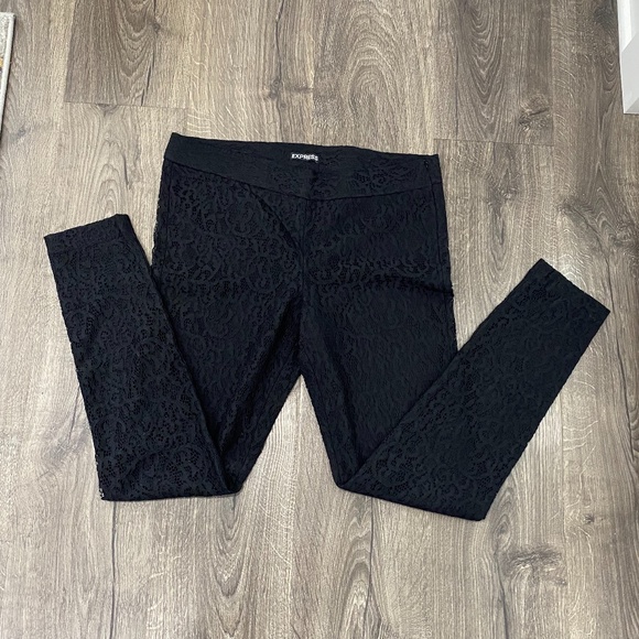 Express Pants - NWOT Express Lace Detail Skinny Ankle Pants 10